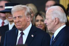 Watch: Tea with Biden and carpooling to the Capitol - Trump's day so far