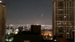 Projectiles seen in sky over Tehran