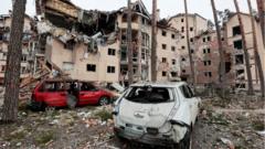 A view shows a residential building destroyed by recent shelling, as Russia"s invasion of Ukraine continues, in the city of Irpin in the Kyiv region, Ukraine March 2, 2022.