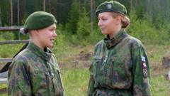Women at the Huovinrinne garrison in western Finland