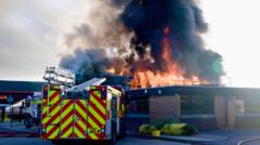 Three teens arrested after disused building fire