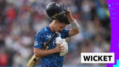 Baker out for golden duck on England debut as England 131 all out