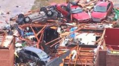 Aerial footage shows damage left by Oklahoma tornadoes