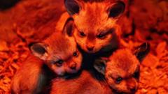 Zoo welcomes three 'fluffy' bat-eared fox kits