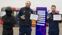 Cricketers battle MP in unlikely bus race match-up