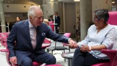 King meets cancer patients on return to public engagements