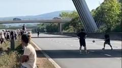 Warning after football played on closed motorway