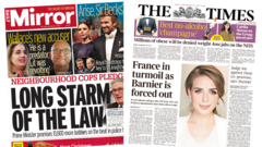 The Papers: 'Long Starm of the law' and France 'in turmoil'