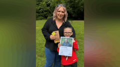 Boy, 6, given award for saving his mother's life