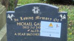 Anger at 'disrespectful' warning labels on graves