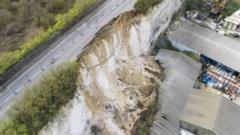Council applies for £63m government fund after landslip