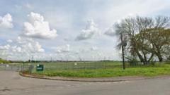Vehicles damaged in large fire at former power station