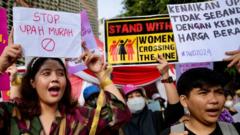 Demonstrasi peringati Hari Perempuan Internasional di Jakarta - 'Kemerosotan demokrasi ancaman serius bagi partisipasi perempuan'