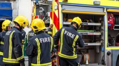 Residents evacuated due to fire at block of flats