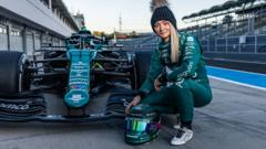 Hawkins first woman to test F1 car in five years