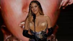 Beyonce dey collect her award