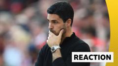 Arsenal nowhere near standards required – Arteta