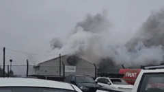 Crews tackle waste fire at recycling centre