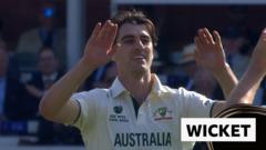 'The bails go flying' - Cummins bowls Mulder