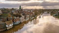 Flood warnings as thousands without power after Storm Darragh