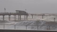 Part of historic pier washes away in 'wild' storm