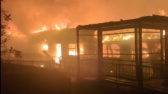 Nine fire engines and specialist resources were called to Campsie View School on Boghead Road.