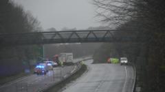 Road worker dies after multi-vehicle crash on A30