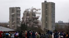 Glasgow tower blocks demolished by controlled explosions