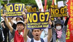 Protesto antinuclear por conta da cúpula do G7 no Japão