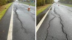 Repairs to 1km crack brings overnight road closures