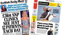 Scotland's papers: Walk-in clinics 'flop' and World Cup 'sell-off'