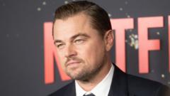 Leonardo DiCaprio na estreia mundial de "Don't Look Up" da Netflix