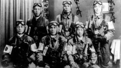 Pilotos japoneses de la II Guerra Mundial.