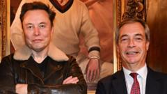 Farage distances himself from Musk on Robinson