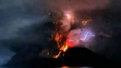 Watch: Volcano in Indonesia spews lava and smoke