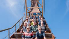 Thrill-seeking over-70s brave theme park celebrations