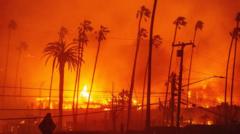 Watch: Smoke billows over LA as houses engulfed in fire