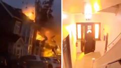 Watch: Moment house explodes in north-east London