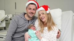 Parents celebrate arrival of Christmas babies