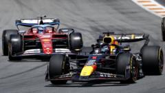 Miami Grand Prix sprint race: Verstappen leads from Leclerc