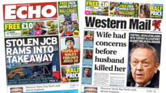 Stolen JCB rams into takeaway and wife's concerns before husband killed her