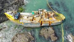 Weeks-long effort to recover stranded ship nears completion