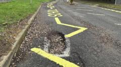 Dug-up road lines set for third painting in months