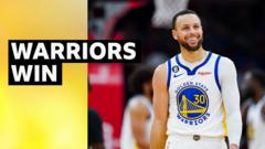 Curry inspires Warriors win over Mavericks
