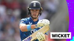 Bethell gone for one after being dismissed by Maharaj