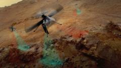 First glimpse of Nasa's new Mars- copters in action