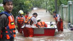 100 dead in Myanmar floods after Typhoon Yagi