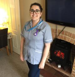 Alice in nursing uniform