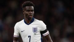 England recall Saka but Bellingham, Foden & Grealish miss out