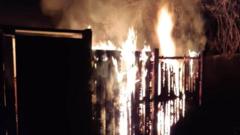 Thatched pub's beer garden set alight by cigarette